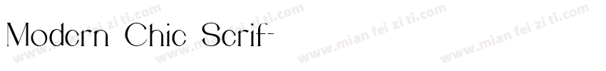 Modern Chic Serif字体转换